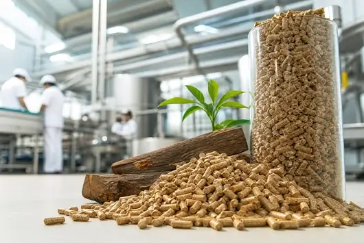 Biomass pellets for food processing industries