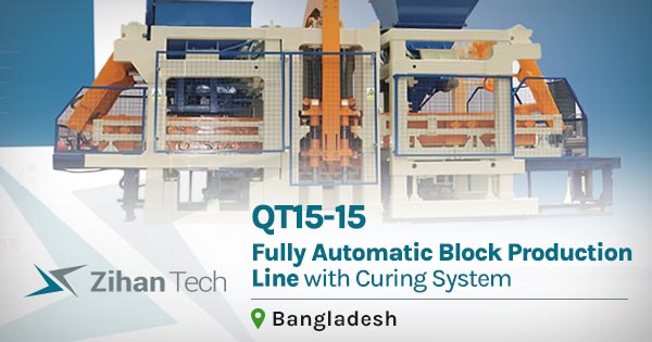 QT15-15 | Fully Automatic Block Production Line with Curing System